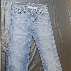 7 For All Mankind Light Blue Straight Jeans